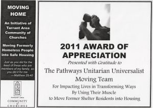 TACC Homeless award